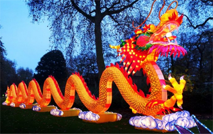 Chinese Dragon-phoenix Shapted Lantern